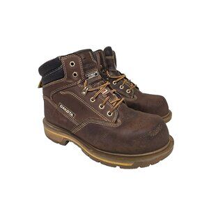 Dakota Men's 6'' Quad Comfort Steel Toe Comp Plate Work Boots 6114 Brown  8.5W